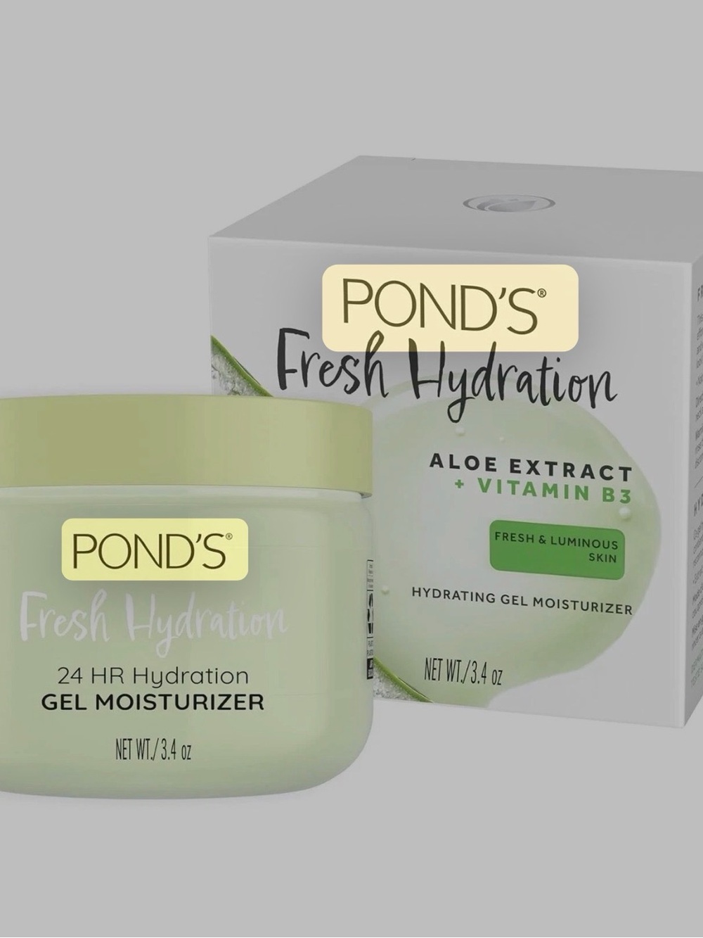 Pond’s Fresh Hydration Aloe Extract Gel Moisturizer - 3.4 Oz, New in Box
